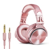 OneOdio Over Ear Headphones for Women and Girls, Wired Bass Stereo Sound Headsets(Pink)