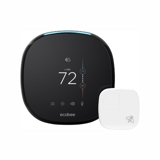 Ecobee4 Smart Thermostat with Room Sensor and Built-in Amazon Alexa