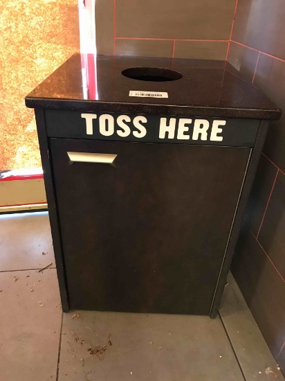 Jimmy John's dining room trash bin