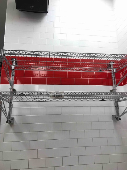 Metro chrome wall shelving