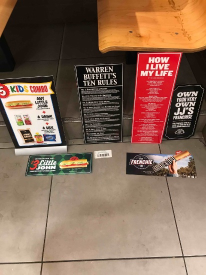 Lot of interior signs