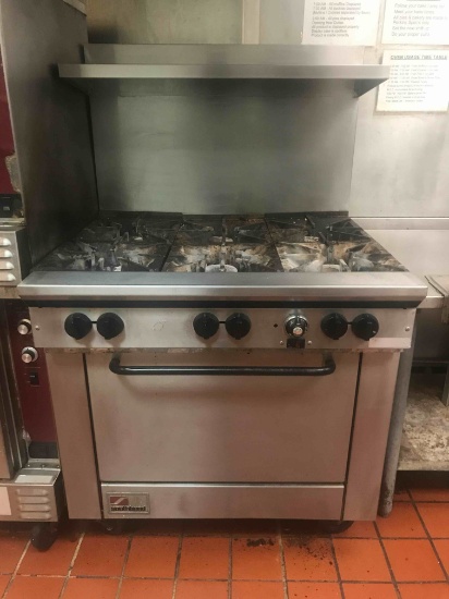 Southbend 6 Burner Range With Convection Oven on Casters