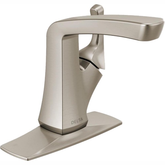 Delta Vesna 4 in. Centerset Single-Handle Bathroom Faucet in SpotShield Brushed Nickel