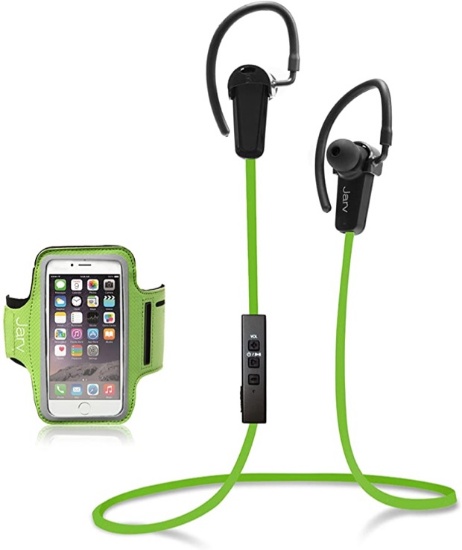 Jarv NMotion Bluetooth 4.0 Earbuds with Universal Sports Armband - Green