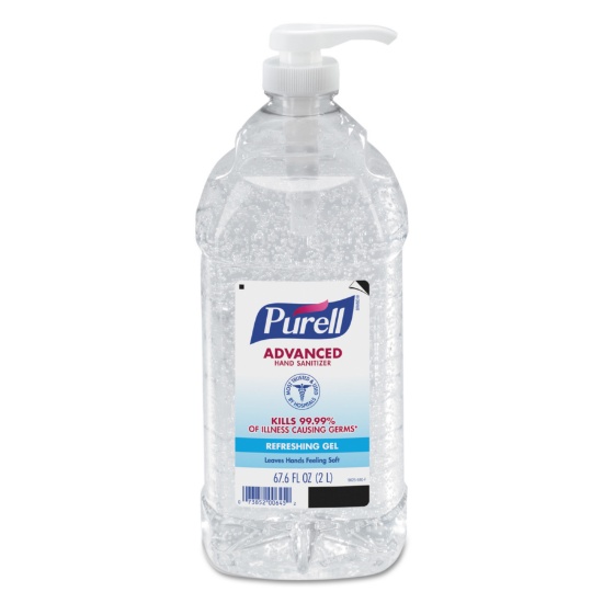 PURELL Advanced Hand Sanitizer Refreshing Gel, Clean scent, 2 Liter pump bottle, (9625-04)