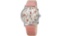 Burgi Women's Floral Print Dial Leather Strap Watch - Pink (Bur186Pk)