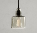 Pottery Barn - Paxton Hand Blown Glass Pendant, Short Shade (8