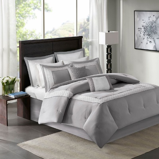 Heritage 8 Piece Comforter Bedding Set with Bedskirt