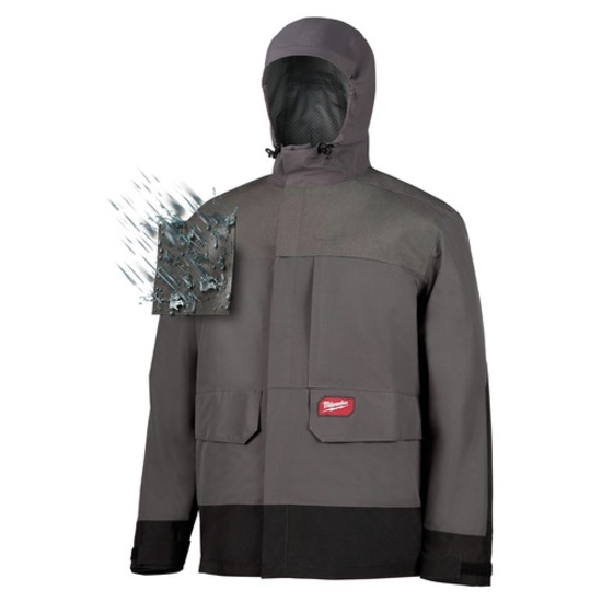 Milwaukee Electric Tools 310G-L 2.5 LAYER RAIN SHELL (GRAY) L