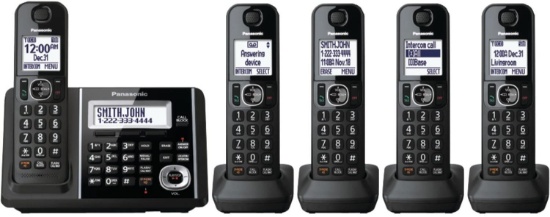 Panasonic KX-TGF345B Dect 6.0 5-handset Digital Cordless Phone