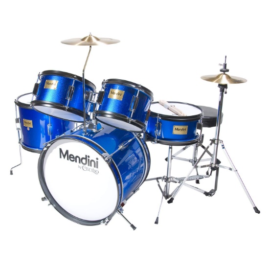 Mendini by Cecilio 16 inch 5-Piece Complete Kids/Junior Drum Set