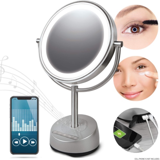 Sharper Image Bluetooth Vanity Makeup Mirror