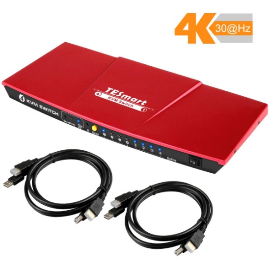 TESmart 4K 4x1 KVM Switch HDMI