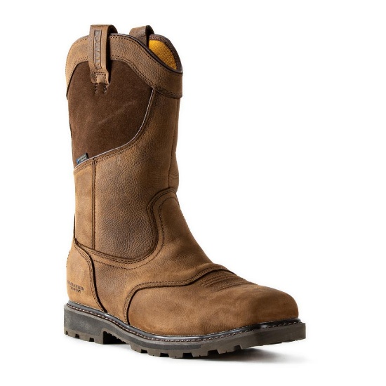 DEWALT Men's Stanton Waterproof Wellington Work Boots - Steel Toe - Size 8(M)