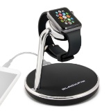 Black Fin Charging Stand For Apple Watch, Black/Sliver