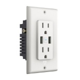 Geeni - Current Plus Charge 2-Outlet/2-USB Smart Outlet - White