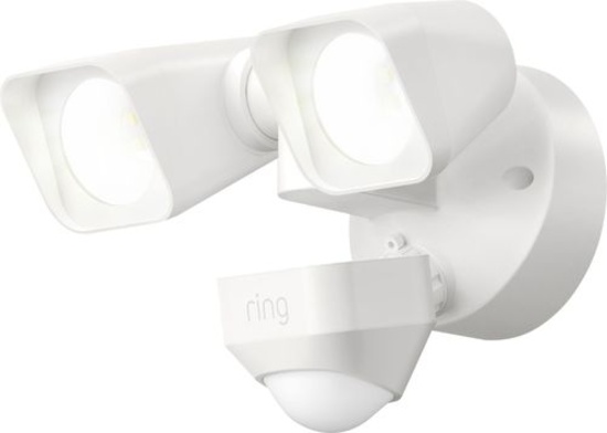 Ring - Smart Lighting Wired Floodlight - White (Ring Bridge required)