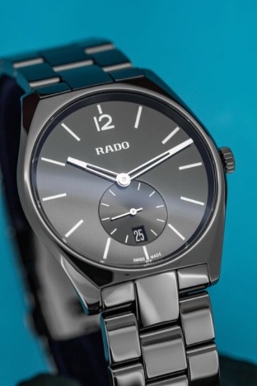Rado Switzerland True Specchio Black Ceramic 50mm Swiss Made Watch