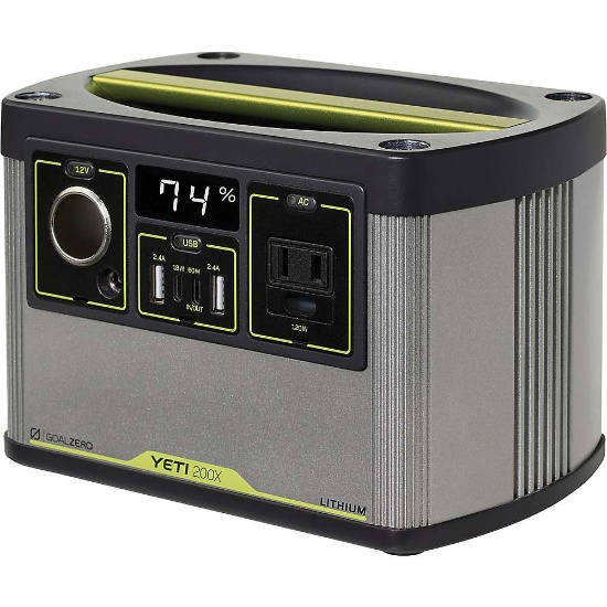 Goal Zero - Yeti 200X Battery-Powered 187Wh Capacity Portable Generator - Black/Gray