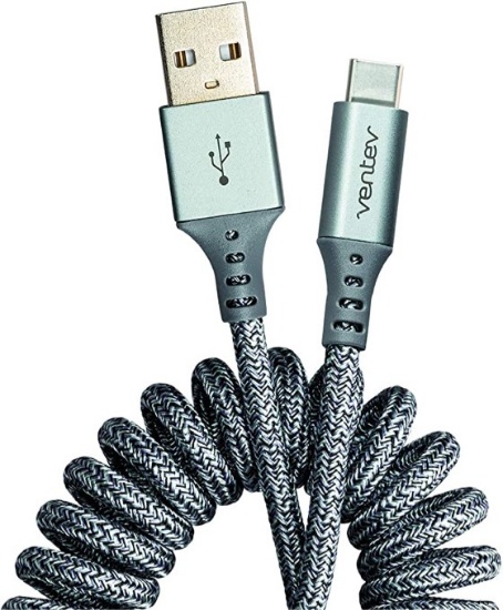 Ventev Tangle Free Coiled Charging Cables (2 Pack)