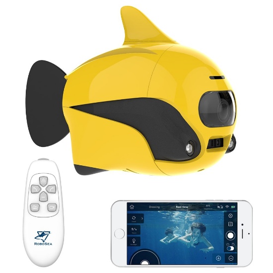 ROBOSEA Biki, Submersible Wireless Remote Control Underwater Drone, Yellow