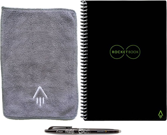 Rocketbook Core Smart Spiral Notebook 1 Subject Dot-Grid 36 Pages 6" x 8.8" Black