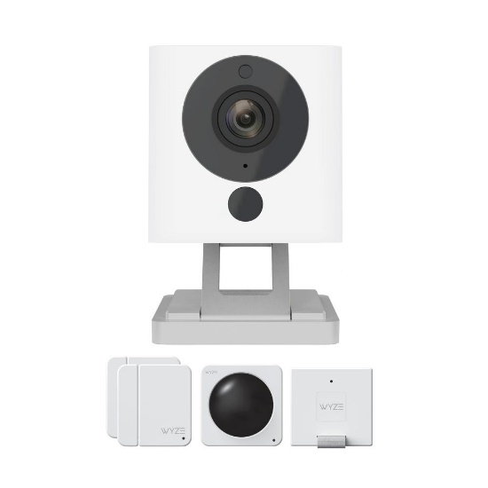 Wyze Wired 1080p Indoor Bullet Surveillance Wi-Fi System, White