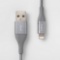 heyday 4' Lightning to USB-A Round Cable - Gray/Silver