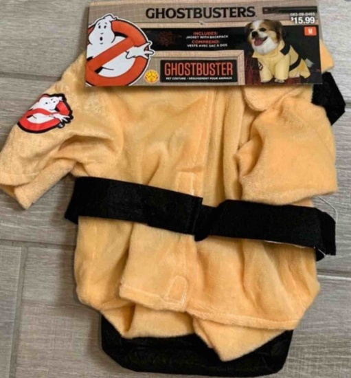 Size Small Halloween Rubie's Ghostbusters Jacket with Backpack, Dog and Cat Costume