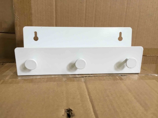 Bullseye Playground Wall Shelf-White  3Hook