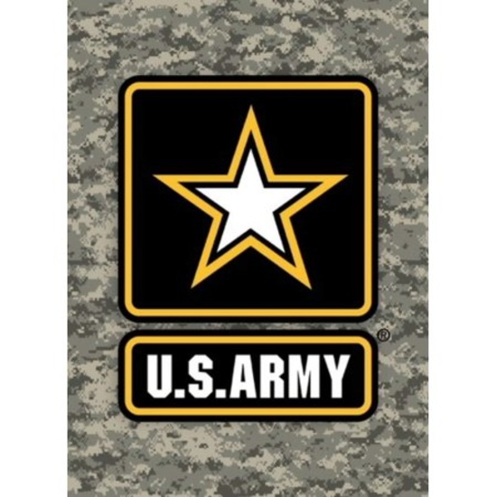 Country Side Products U.S. Army Star Logo Camo Background Metal Sign