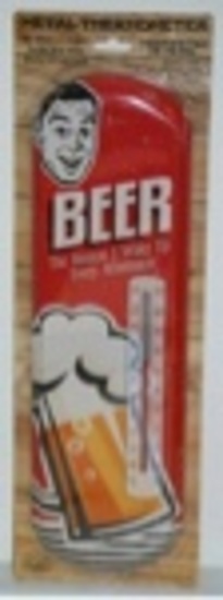 Beer The Reason I Get Up Tin Thermometer By Countryside Products