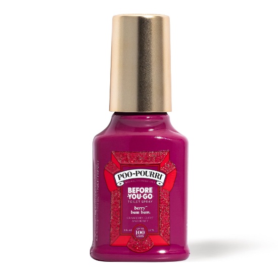 Poo-Pourri Berry Bum Bum Before-You-Go Toilet Spray,  Holiday Scent Poo Spray, 2 oz