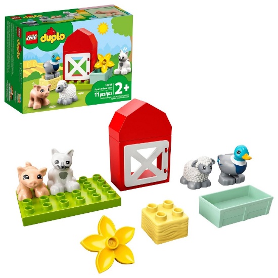 LEGO DUPLO Town Farm Animal Care 10949 Buildable Farm Playset (11 Pieces)