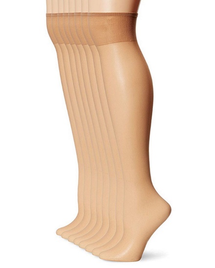 Hanes L'eggs Women's Everyday Knee Highs, 8 Pair