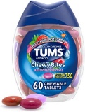 TUMS Chewy Bites Antacid Tablets, Assorted Berries - 60 Count