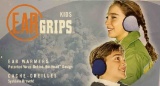 Kids Ear Grips Ear Warmers With Wrap Around Head Design, Dark Blue