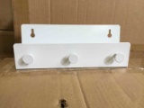 Bullseye Playground Wall Shelf-White  3Hook