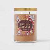 Opalhouse 25.1oz Lidded Glass Jar 2-Wick Autumn Harvest Candle