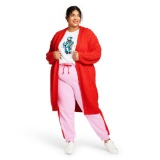 Women's Plus Size Textured Cardigan - LEGO Collection x Target Red 2X