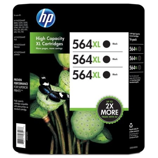 HP 564XL Black Inkjet Cartridge - 3 Pack