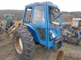 Ford 7600 Rearend w/ Cab, Good 18.4-34 Tires, Triple Remotes