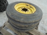 Nice Pair of 7.5L-15 Tractor Tires On 6 Bolt Rims