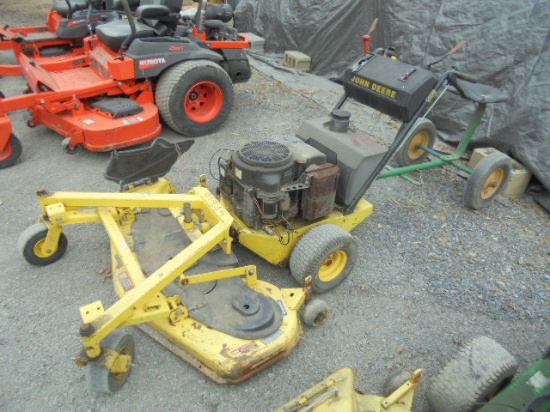 John Deere 48" Walk Behind Mower w/ Sulky, Runs