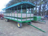 24' Covered Hay Ride Wagon, 40 Person, Rear Steps, Tandam Axle, Very Nice
