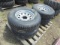 (4) ST225/75R15 Trailer Tires On 6 Bolt Rims, Unused