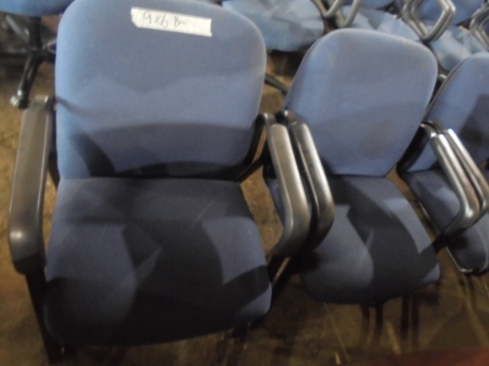 Blue Arm Chairs x6