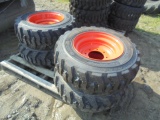 (4) New 10-16.5 Tires Mounted On Bobcat Rims, 4x The Money