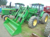 John Deere 7400 4wd w/ 740 Loader, Cab w/ Heat & Working AC, Powerquad Tran