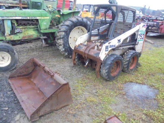 Bobcat 753 Skid Steer, OROPS, Kubota Diesel, 3335 Hours, Runs Very Good, Dr